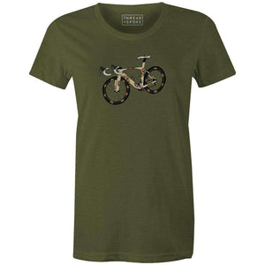 Cookie Bike Women'sA Quiet Bird - THREAD+SPOKE | MTB APPAREL | ROAD BIKING T-SHIRTS | BICYCLE T SHIRTS |