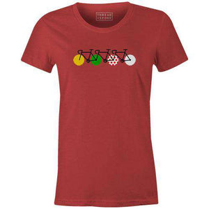 Tour Peloton Women'sReigedesign - THREAD+SPOKE | MTB APPAREL | ROAD BIKING T-SHIRTS | BICYCLE T SHIRTS |
