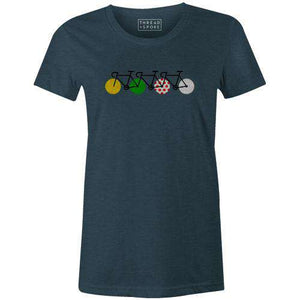 Tour Peloton Women'sReigedesign - THREAD+SPOKE | MTB APPAREL | ROAD BIKING T-SHIRTS | BICYCLE T SHIRTS |