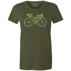 Bike Packing Anatomy Women'sReigedesign - THREAD+SPOKE | MTB APPAREL | ROAD BIKING T-SHIRTS | BICYCLE T SHIRTS |