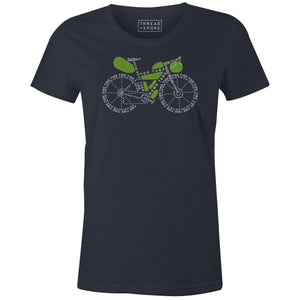 Bike Packing Anatomy Women'sReigedesign - THREAD+SPOKE | MTB APPAREL | ROAD BIKING T-SHIRTS | BICYCLE T SHIRTS |