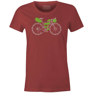 Bike Packing Anatomy Women'sReigedesign - THREAD+SPOKE | MTB APPAREL | ROAD BIKING T-SHIRTS | BICYCLE T SHIRTS |