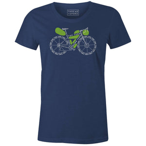 Bike Packing Anatomy Women'sReigedesign - THREAD+SPOKE | MTB APPAREL | ROAD BIKING T-SHIRTS | BICYCLE T SHIRTS |