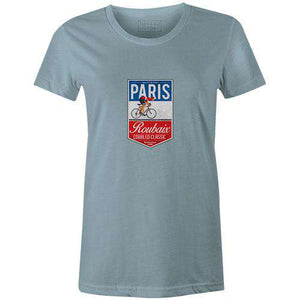 Paris Roubaix Badge Women'sThread+Spoke - THREAD+SPOKE | MTB APPAREL | ROAD BIKING T-SHIRTS | BICYCLE T SHIRTS |