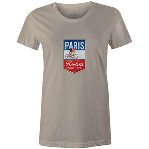 Paris Roubaix Badge Women'sThread+Spoke - THREAD+SPOKE | MTB APPAREL | ROAD BIKING T-SHIRTS | BICYCLE T SHIRTS |