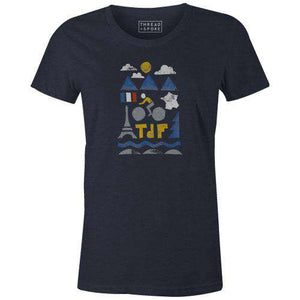 French Cycling Women'sThread+Spoke - THREAD+SPOKE | MTB APPAREL | ROAD BIKING T-SHIRTS | BICYCLE T SHIRTS |