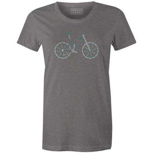 Mountain Bike Anatomy Women'sReigedesign - THREAD+SPOKE | MTB APPAREL | ROAD BIKING T-SHIRTS | BICYCLE T SHIRTS |