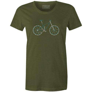 Mountain Bike Anatomy Women'sReigedesign - THREAD+SPOKE | MTB APPAREL | ROAD BIKING T-SHIRTS | BICYCLE T SHIRTS |