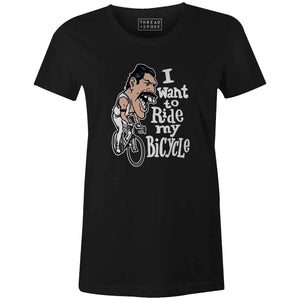 Women's T-shirt - I Want to Ride My Bicycle