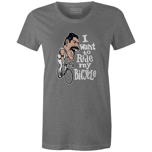 Women's T-shirt - I Want to Ride My Bicycle
