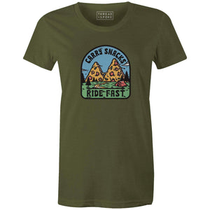 Women's T-shirt - Carry Snacks Ride Fast
