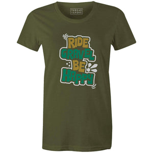 Women's T-shirt - Ride Gravel Be Happy