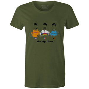 The Big Three Women'sBici - THREAD+SPOKE | MTB APPAREL | ROAD BIKING T-SHIRTS | BICYCLE T SHIRTS |