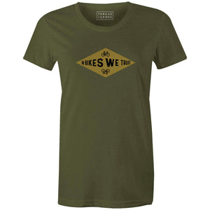 Women's T-shirt - In Bikes We Trust