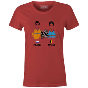 Matje VS Wout Women'sBici - THREAD+SPOKE | MTB APPAREL | ROAD BIKING T-SHIRTS | BICYCLE T SHIRTS |
