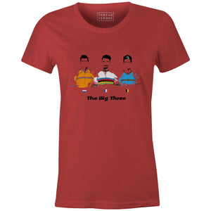 The Big Three Women'sBici - THREAD+SPOKE | MTB APPAREL | ROAD BIKING T-SHIRTS | BICYCLE T SHIRTS |