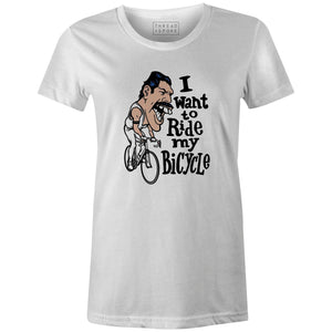 Women's T-shirt - I Want to Ride My Bicycle