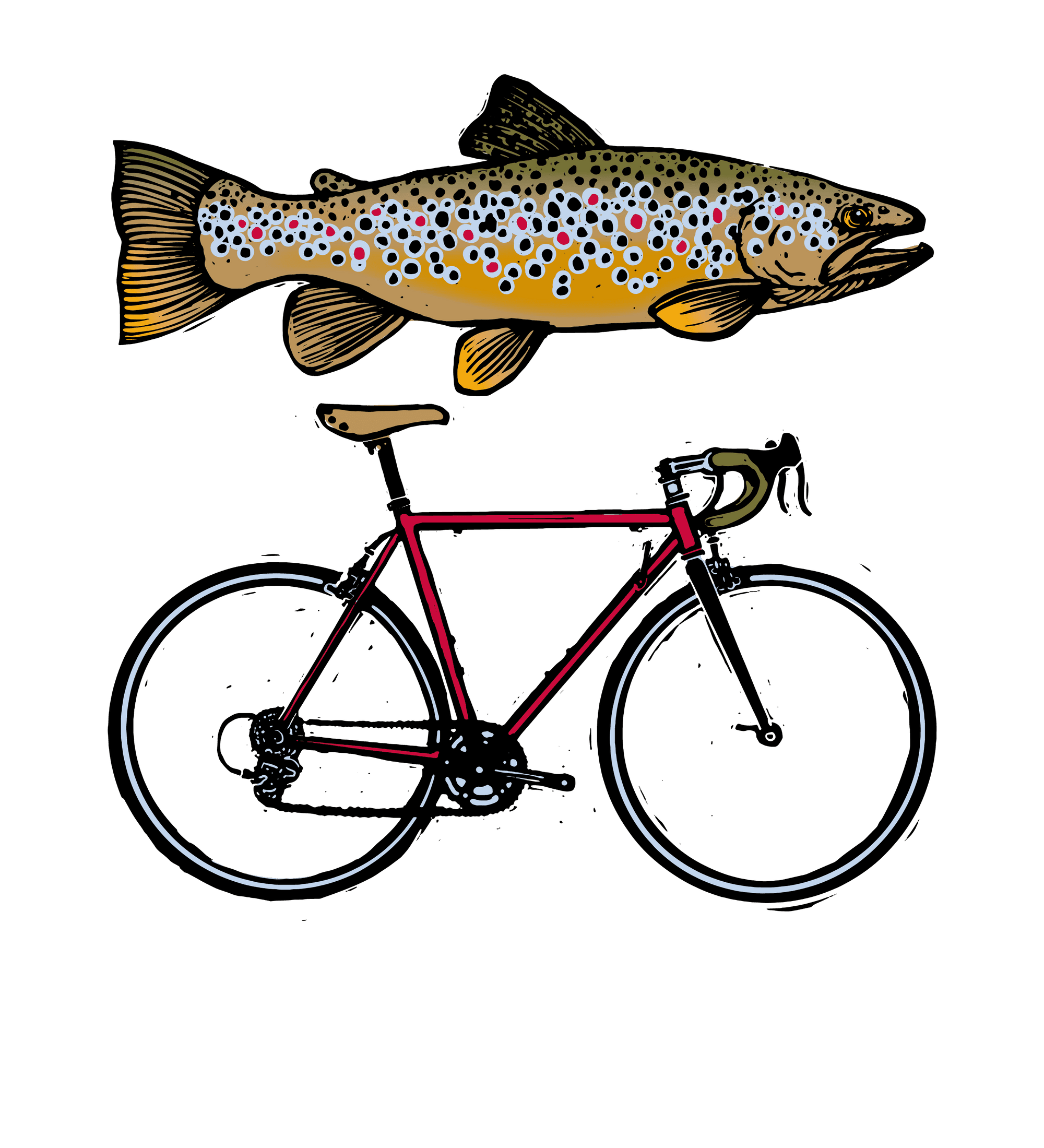 Women's T-shirt - Fish Bike