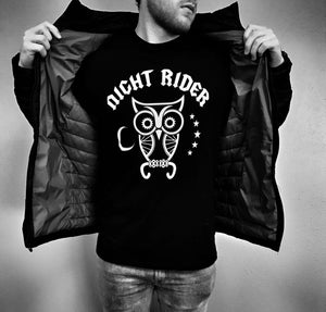 Night RiderReigedesign - THREAD+SPOKE | MTB APPAREL | ROAD BIKING T-SHIRTS | BICYCLE T SHIRTS |