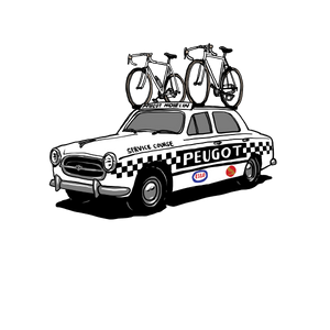 Peugot Team Car Women'sThread+Spoke - THREAD+SPOKE | MTB APPAREL | ROAD BIKING T-SHIRTS | BICYCLE T SHIRTS |