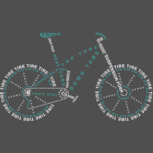 Mountain Bike Anatomy Women'sReigedesign - THREAD+SPOKE | MTB APPAREL | ROAD BIKING T-SHIRTS | BICYCLE T SHIRTS |