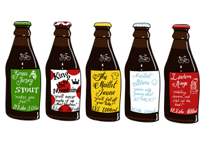 Tour de BeersA Quiet Bird - THREAD+SPOKE | MTB APPAREL | ROAD BIKING T-SHIRTS | BICYCLE T SHIRTS |