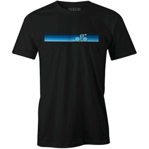 Rainbow Biker Retro BlueThread+Spoke - THREAD+SPOKE | MTB APPAREL | ROAD BIKING T-SHIRTS | BICYCLE T SHIRTS |