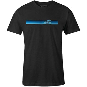 Rainbow Biker Retro BlueThread+Spoke - THREAD+SPOKE | MTB APPAREL | ROAD BIKING T-SHIRTS | BICYCLE T SHIRTS |