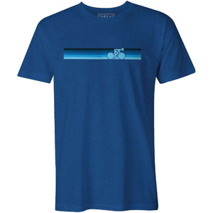 Rainbow Biker Retro BlueThread+Spoke - THREAD+SPOKE | MTB APPAREL | ROAD BIKING T-SHIRTS | BICYCLE T SHIRTS |