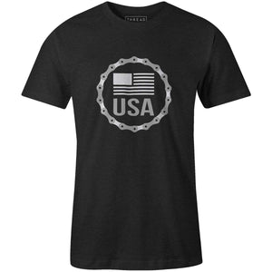 USA BadgeKimball Henneman - THREAD+SPOKE | MTB APPAREL | ROAD BIKING T-SHIRTS | BICYCLE T SHIRTS |