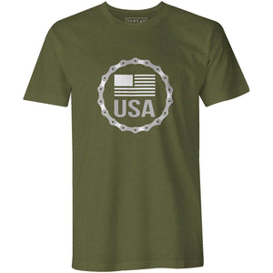 USA BadgeKimball Henneman - THREAD+SPOKE | MTB APPAREL | ROAD BIKING T-SHIRTS | BICYCLE T SHIRTS |