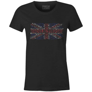 Bikes of Great Britain Women'sJordon Mazziotti - THREAD+SPOKE | MTB APPAREL | ROAD BIKING T-SHIRTS | BICYCLE T SHIRTS |