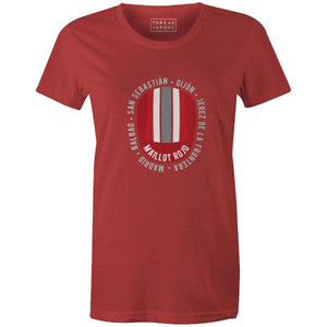 La Vuelta Maillot Rojo Cap Women'sThread+Spoke - THREAD+SPOKE | MTB APPAREL | ROAD BIKING T-SHIRTS | BICYCLE T SHIRTS |