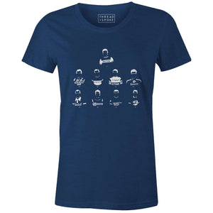 Legends of France Women'sBICI - THREAD+SPOKE | MTB APPAREL | ROAD BIKING T-SHIRTS | BICYCLE T SHIRTS |
