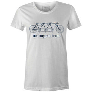 Ménage á Trois Women'sThread+Spoke - THREAD+SPOKE | MTB APPAREL | ROAD BIKING T-SHIRTS | BICYCLE T SHIRTS |