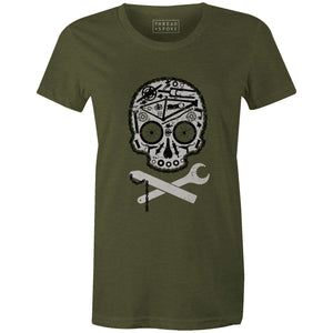 MTB Skull Women'sThread+Spoke - THREAD+SPOKE | MTB APPAREL | ROAD BIKING T-SHIRTS | BICYCLE T SHIRTS |
