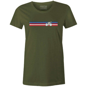 Rainbow Biker USA Women'sThread+Spoke - THREAD+SPOKE | MTB APPAREL | ROAD BIKING T-SHIRTS | BICYCLE T SHIRTS |