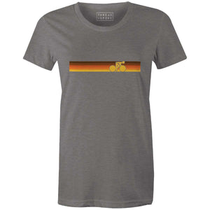 Rainbow Biker Vintage Brown Women'sThread+Spoke - THREAD+SPOKE | MTB APPAREL | ROAD BIKING T-SHIRTS | BICYCLE T SHIRTS |