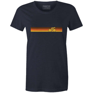 Rainbow Biker Vintage Brown Women'sThread+Spoke - THREAD+SPOKE | MTB APPAREL | ROAD BIKING T-SHIRTS | BICYCLE T SHIRTS |