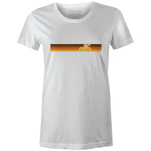 Rainbow Biker Vintage Brown Women'sThread+Spoke - THREAD+SPOKE | MTB APPAREL | ROAD BIKING T-SHIRTS | BICYCLE T SHIRTS |