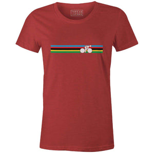 Rainbow Biker World Champ Women'sThread+Spoke - THREAD+SPOKE | MTB APPAREL | ROAD BIKING T-SHIRTS | BICYCLE T SHIRTS |