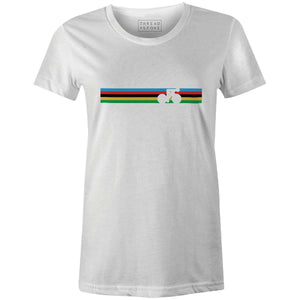 Rainbow Biker World Champ Women'sThread+Spoke - THREAD+SPOKE | MTB APPAREL | ROAD BIKING T-SHIRTS | BICYCLE T SHIRTS |