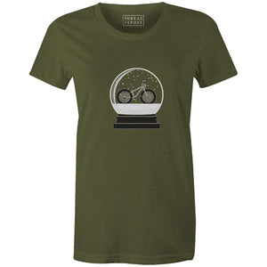 Snow Globe Tee Women'sThread+Spoke - THREAD+SPOKE | MTB APPAREL | ROAD BIKING T-SHIRTS | BICYCLE T SHIRTS |