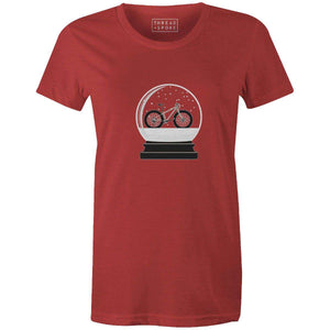 Snow Globe Tee Women'sThread+Spoke - THREAD+SPOKE | MTB APPAREL | ROAD BIKING T-SHIRTS | BICYCLE T SHIRTS |