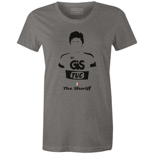 The Sheriff Women'sBICI - THREAD+SPOKE | MTB APPAREL | ROAD BIKING T-SHIRTS | BICYCLE T SHIRTS |