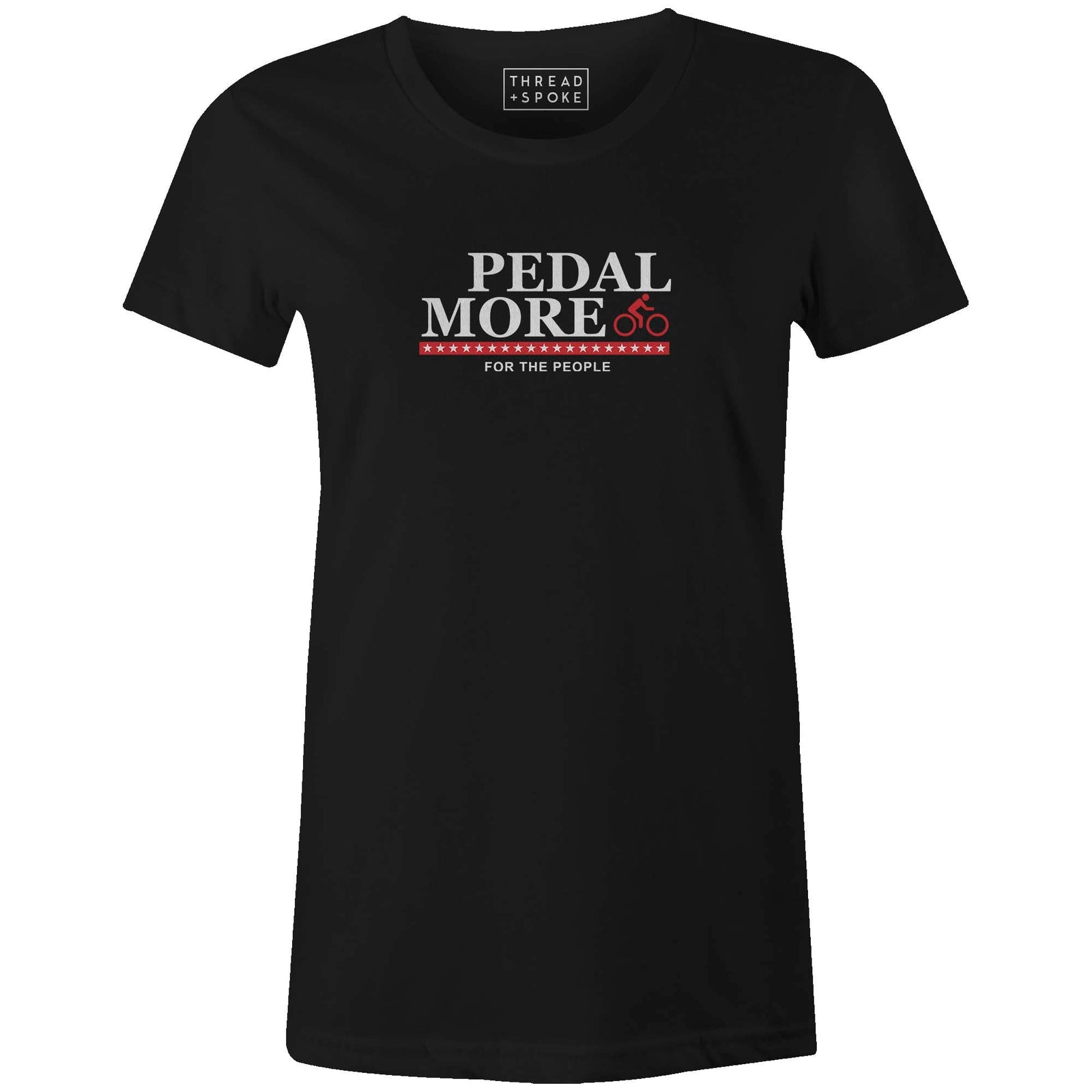 Pedal More | For the People Women'sTHREAD+SPOKE - THREAD+SPOKE | MTB APPAREL | ROAD BIKING T-SHIRTS | BICYCLE T SHIRTS |