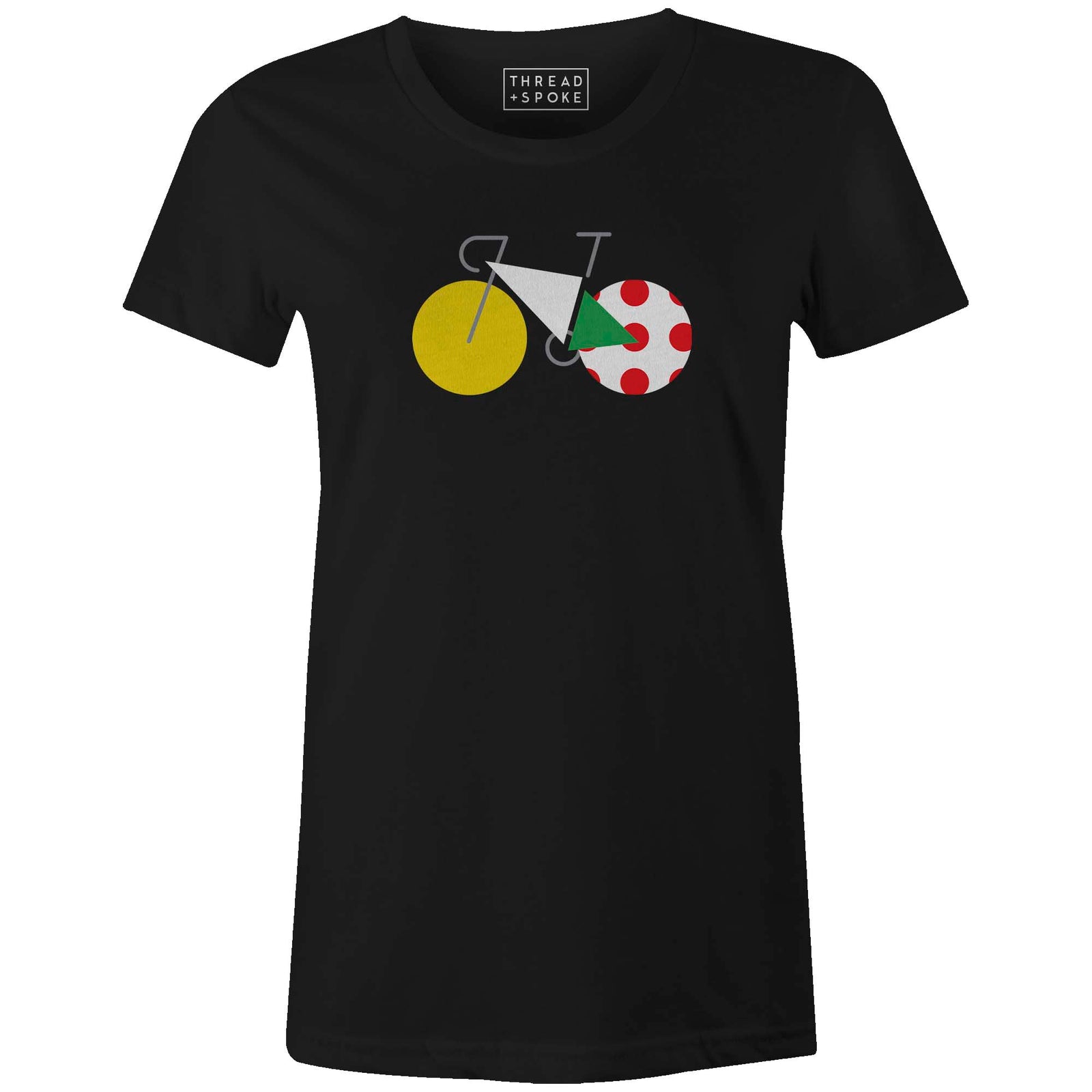 The Abstract Tour Women'sReigedesign - THREAD+SPOKE | MTB APPAREL | ROAD BIKING T-SHIRTS | BICYCLE T SHIRTS |