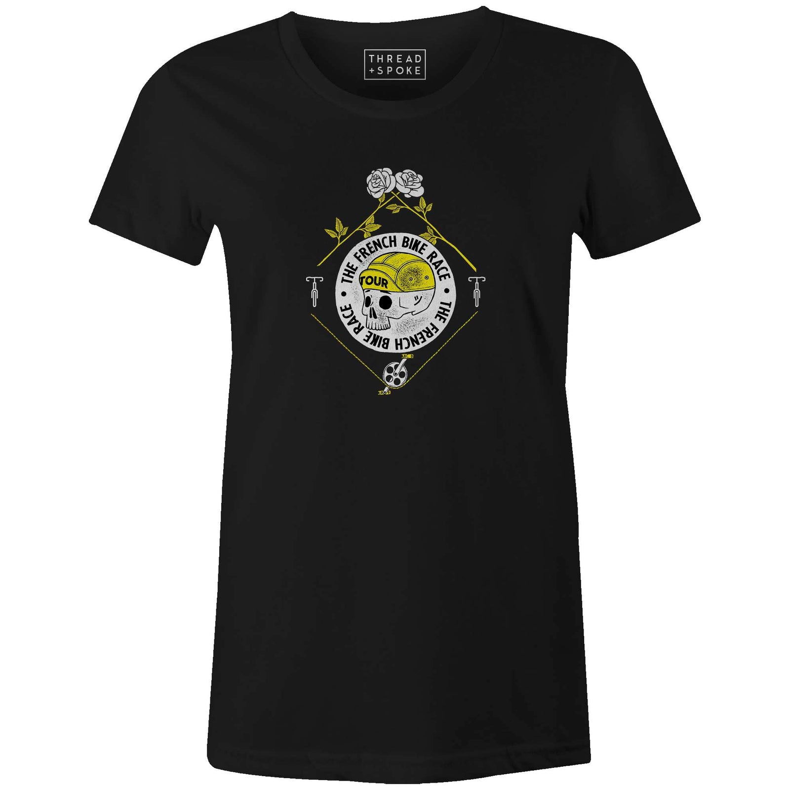 The French Bike Race Women'sThread+Spoke - THREAD+SPOKE | MTB APPAREL | ROAD BIKING T-SHIRTS | BICYCLE T SHIRTS |