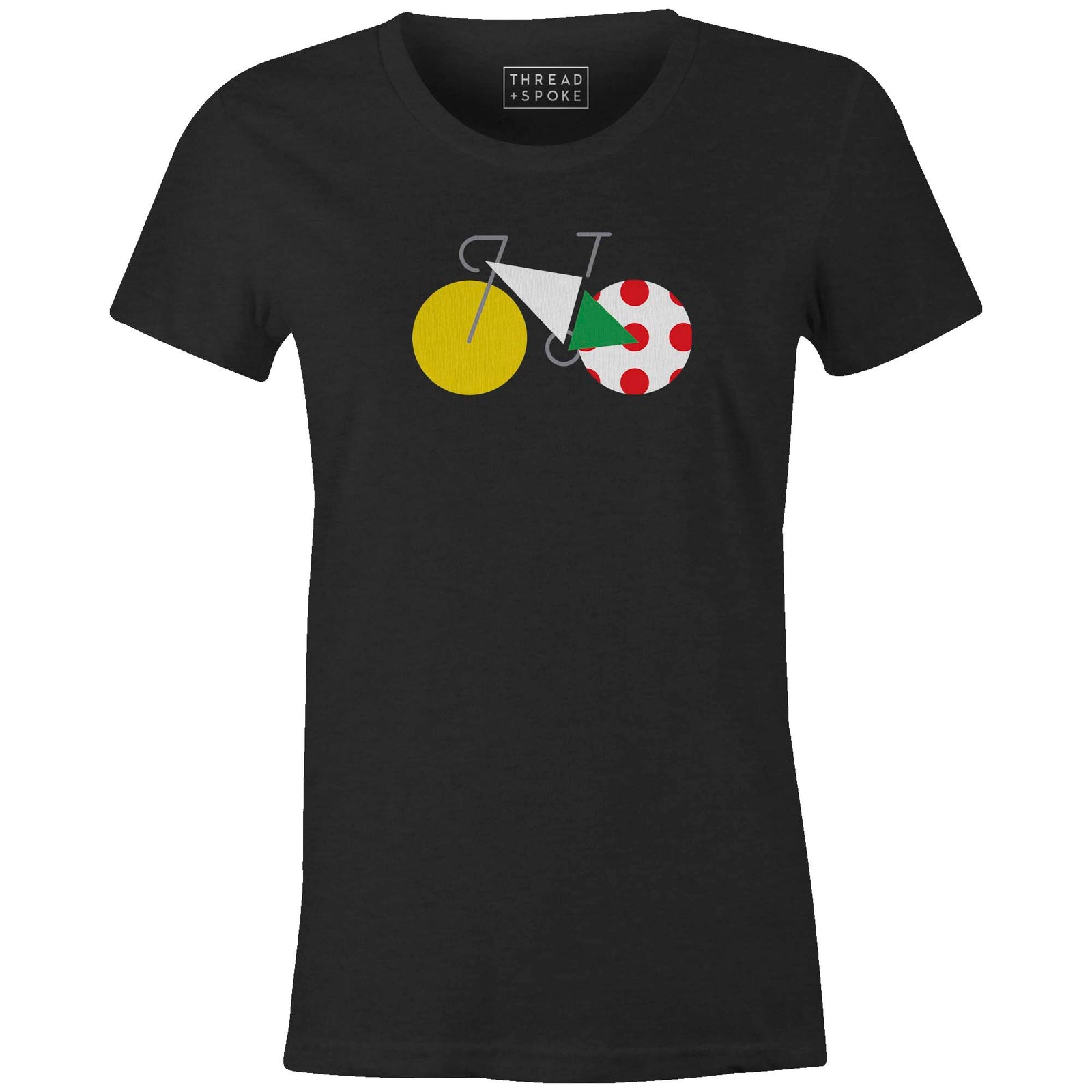 The Abstract Tour Women'sReigedesign - THREAD+SPOKE | MTB APPAREL | ROAD BIKING T-SHIRTS | BICYCLE T SHIRTS |