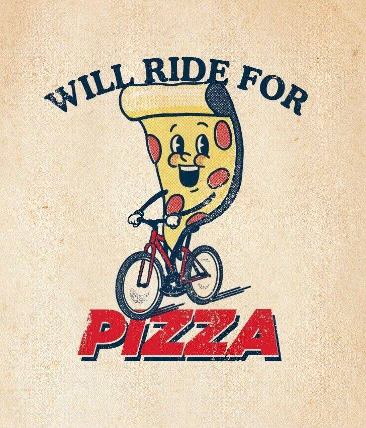 Men's T-shirt - Will Ride for Pizza